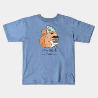 Coffee Addict Squirrel Kids T-Shirt